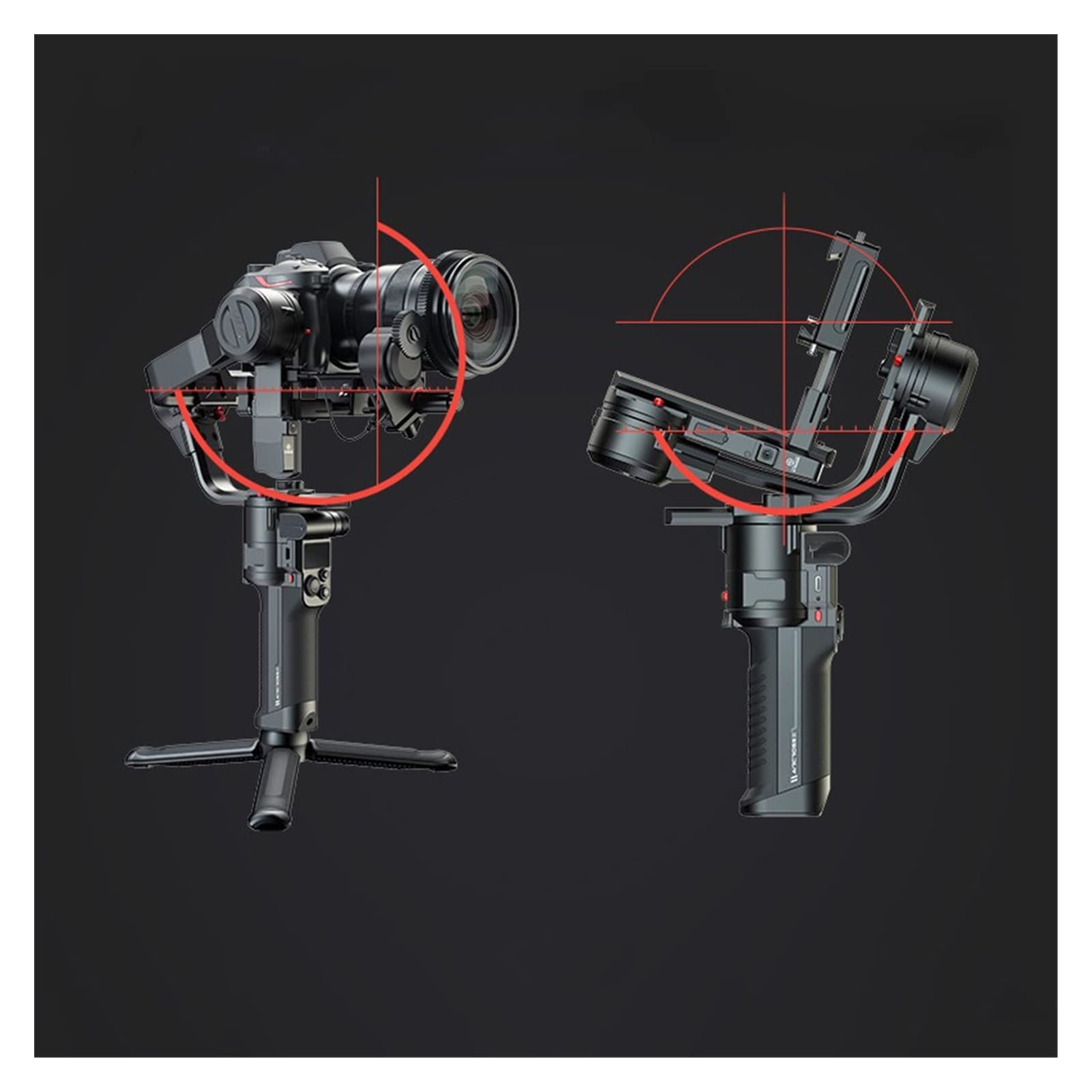 AirCross3 Gimbal Stabilizer SLR Camera Stabilizer 360°Rotating Horizontal and Vertical Shooting for Outdoor Video Recording 4
