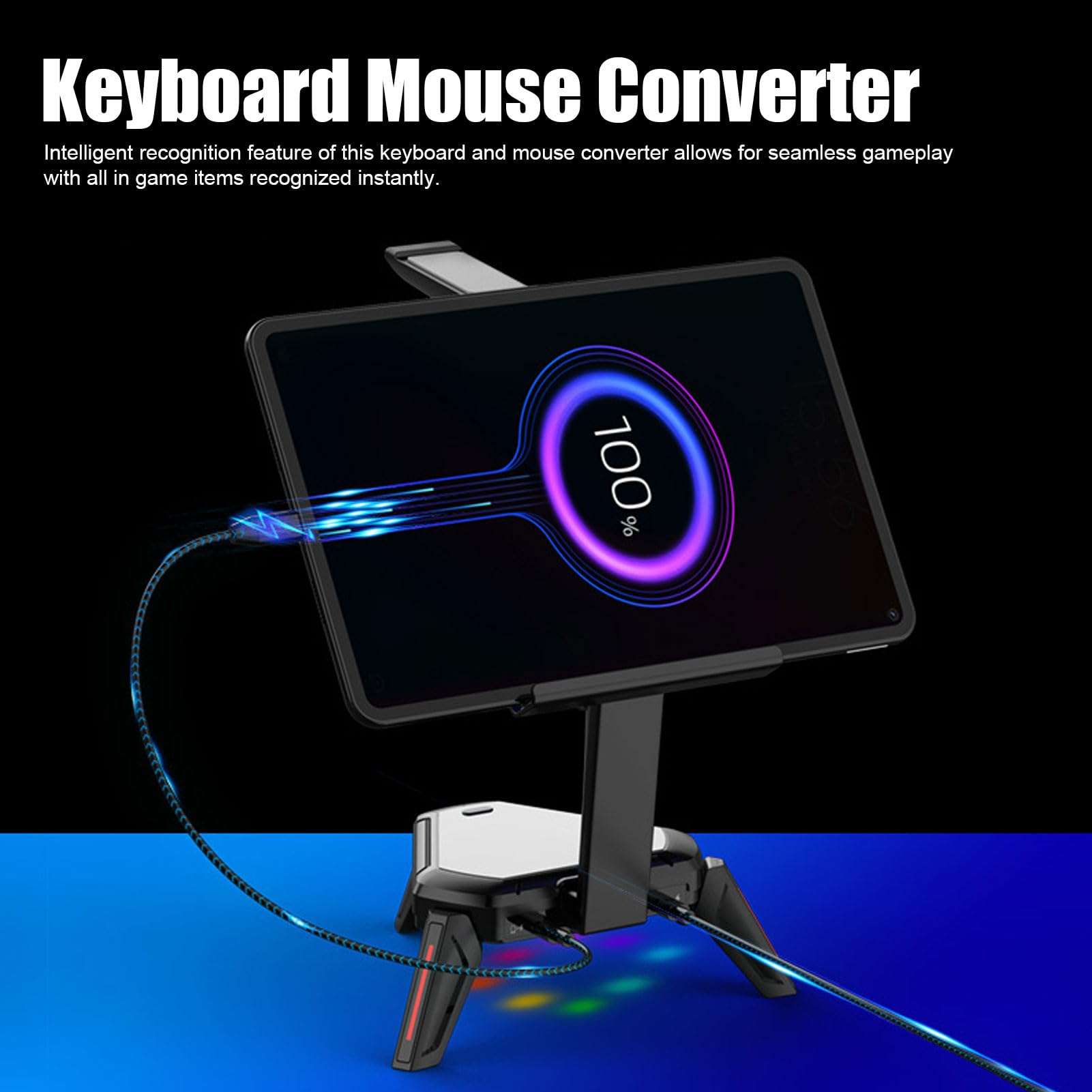 Mobile Game Keyboard Mouse Converter, Portable Wired Screen Casting Delay Gamepad Keyboard Mouse Converter (Standard Configuration for Android) 3