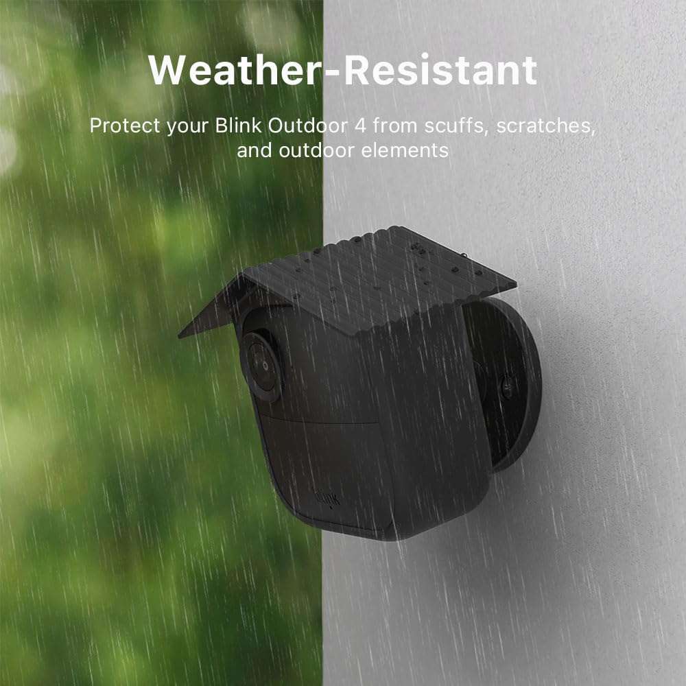 Holicfun Silicone Cover Skin for Blink Outdoor 4 (4th Gen) Smart Security Camera (3-Pack, Black) 5