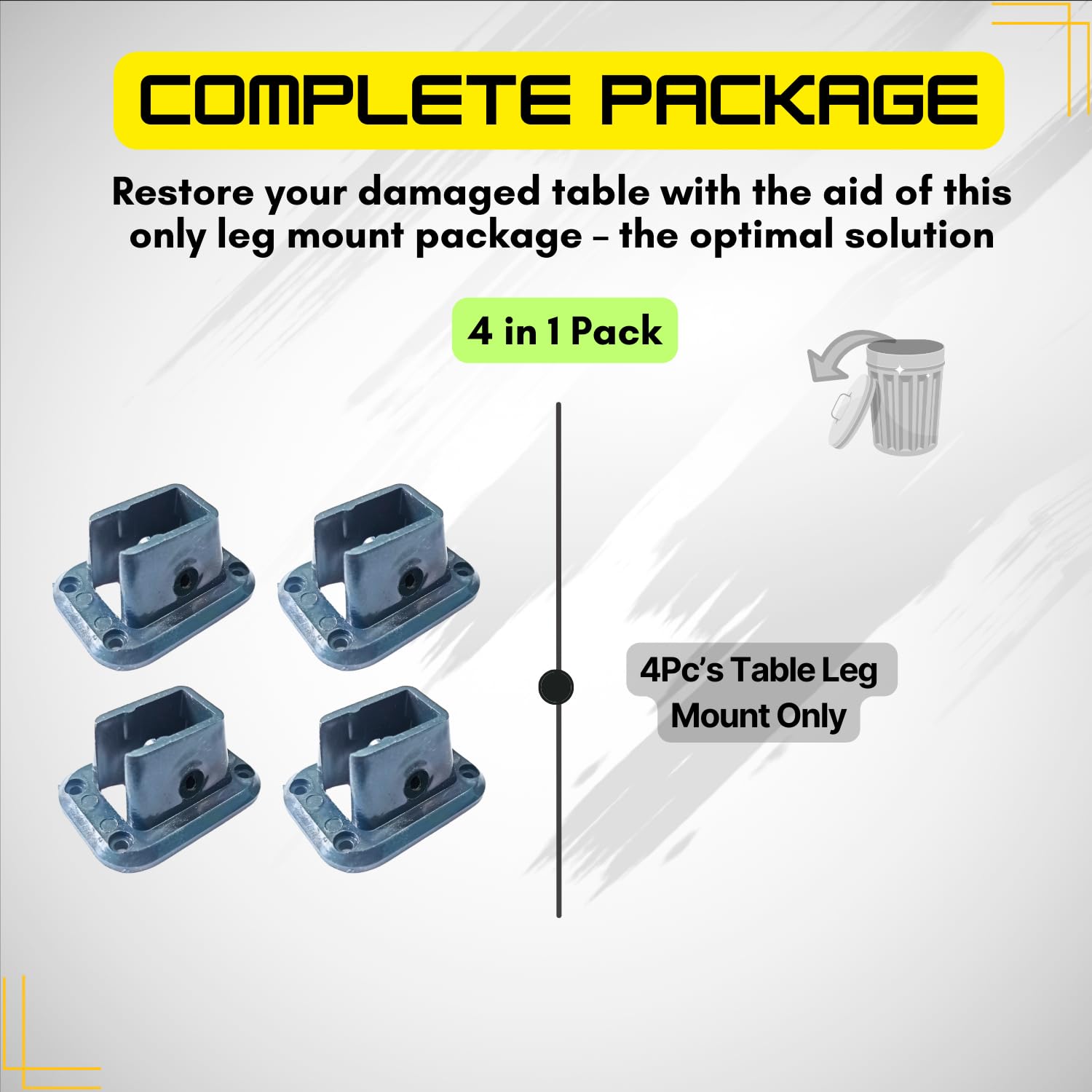 INNOVATE360 Plastic Foldable Laptop Table Leg Mounts (Latest Model Leg Mount Only, 4 Cm, 6 Cm, Black) 3