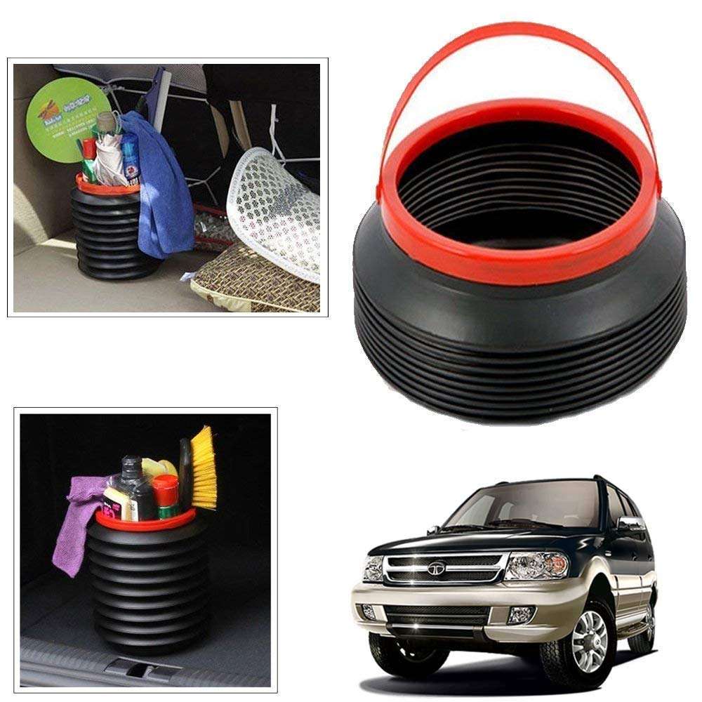 PARVY Portable Magic Container // Plastic Bucket Shape Handy Leak Proof Collapsible // Car Trunk Boot Organizer (1Pcs) 6