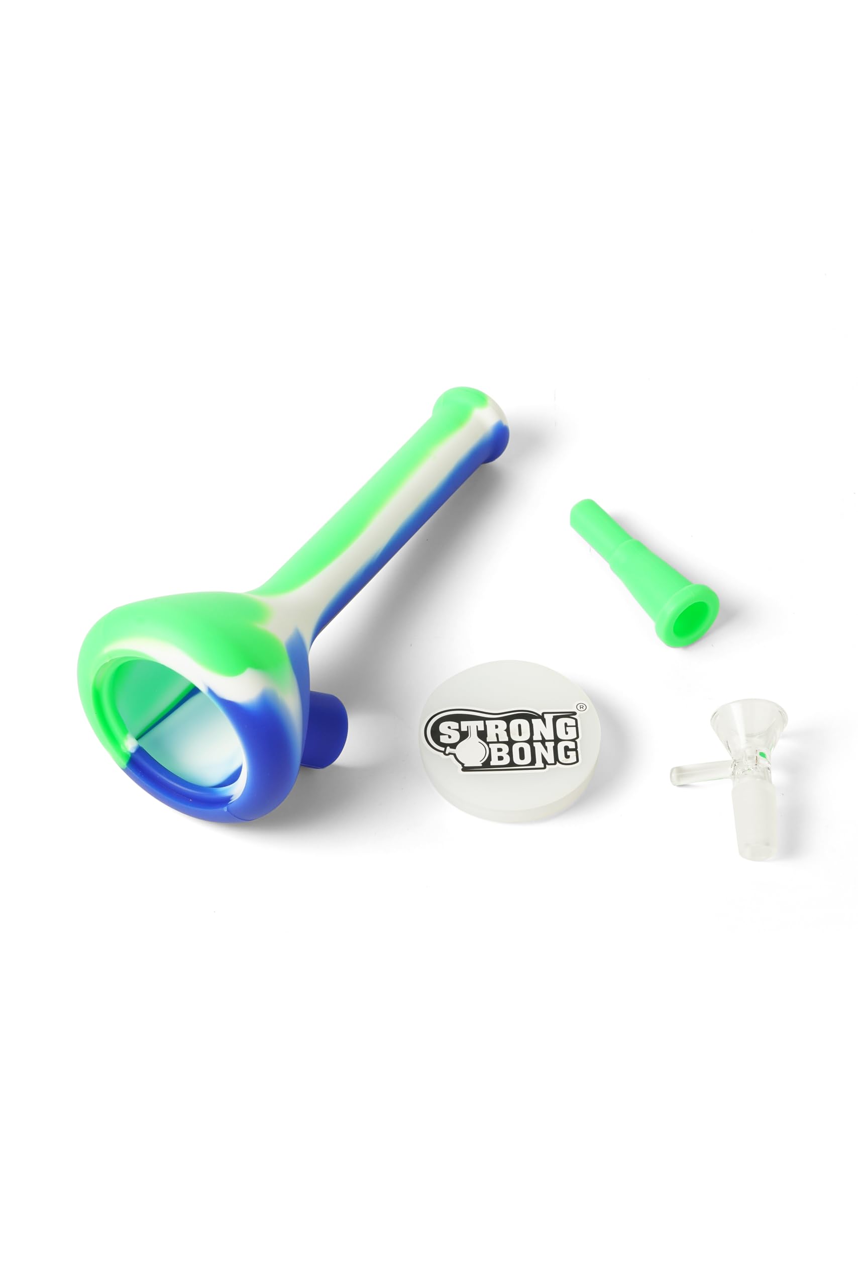 STRONG BONG Mini Silicone Bong - Green | Size: 7" (18cms) | Unbreakable and Detachable | Easy to Clean | Travel Friendly | Smoking Waterpipe 4