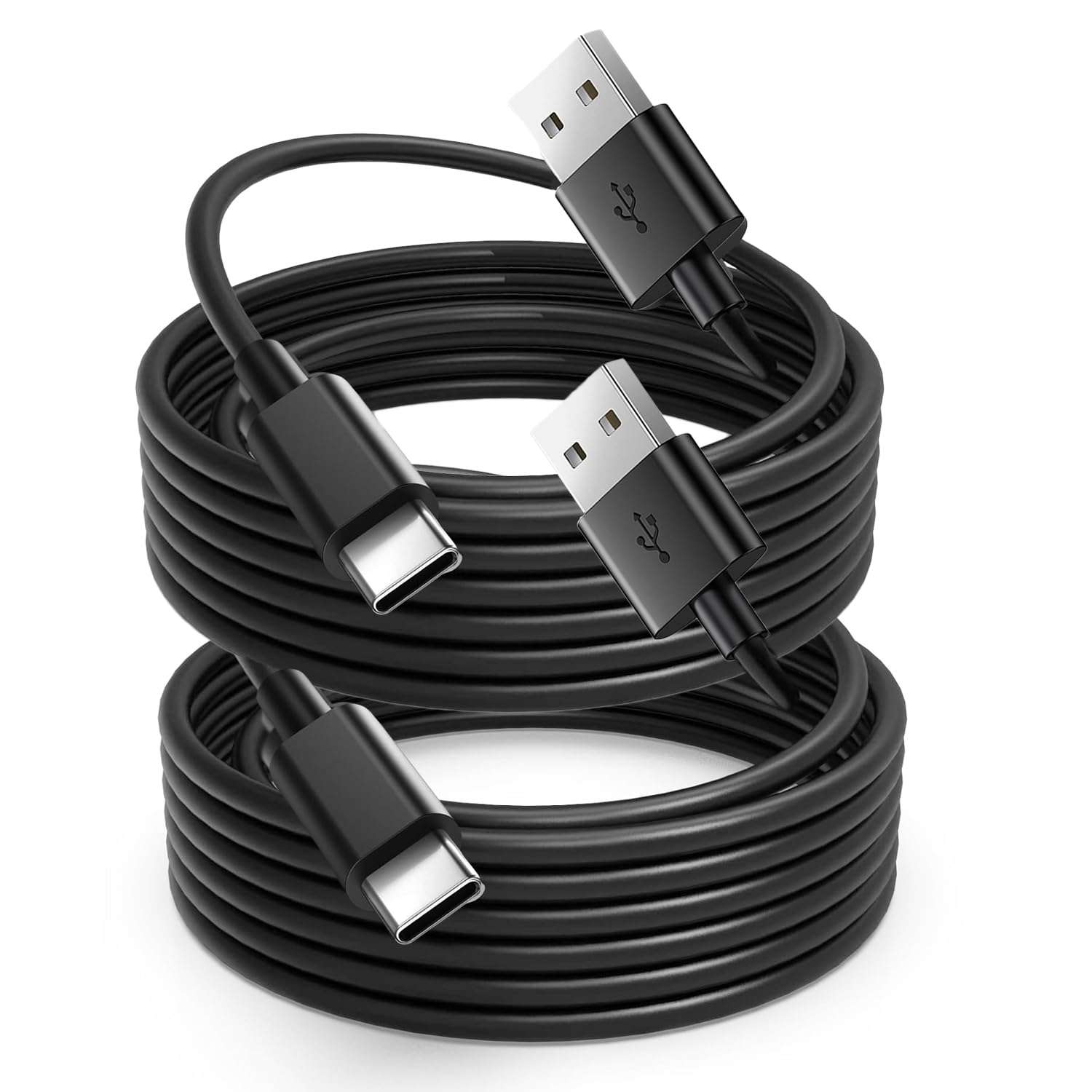 6.6FT USB A to USB C Charger Cable Fit for iPad Pro 13/11 inch (M4), iPad Pro 12.9/11, iPad Air (M2), iPad Mini 6, iPad 10th Gen, iPhone 16 16 Pro Max 16 Plus Charger Cable Replacement (2Pacl/Black) 1