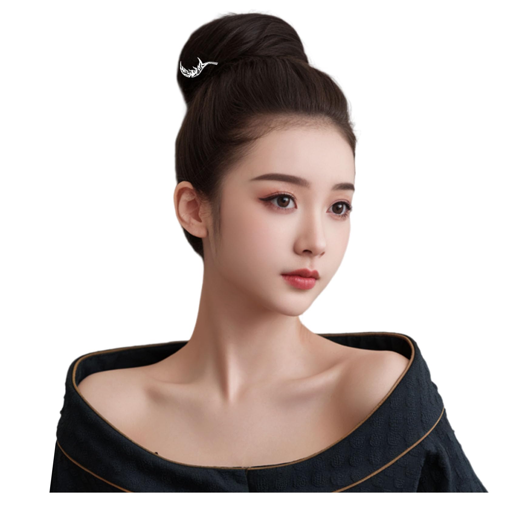 HangErFeng 925 Silver Flame Shape Hairpin Women Accessory Elegant Hairclip 804