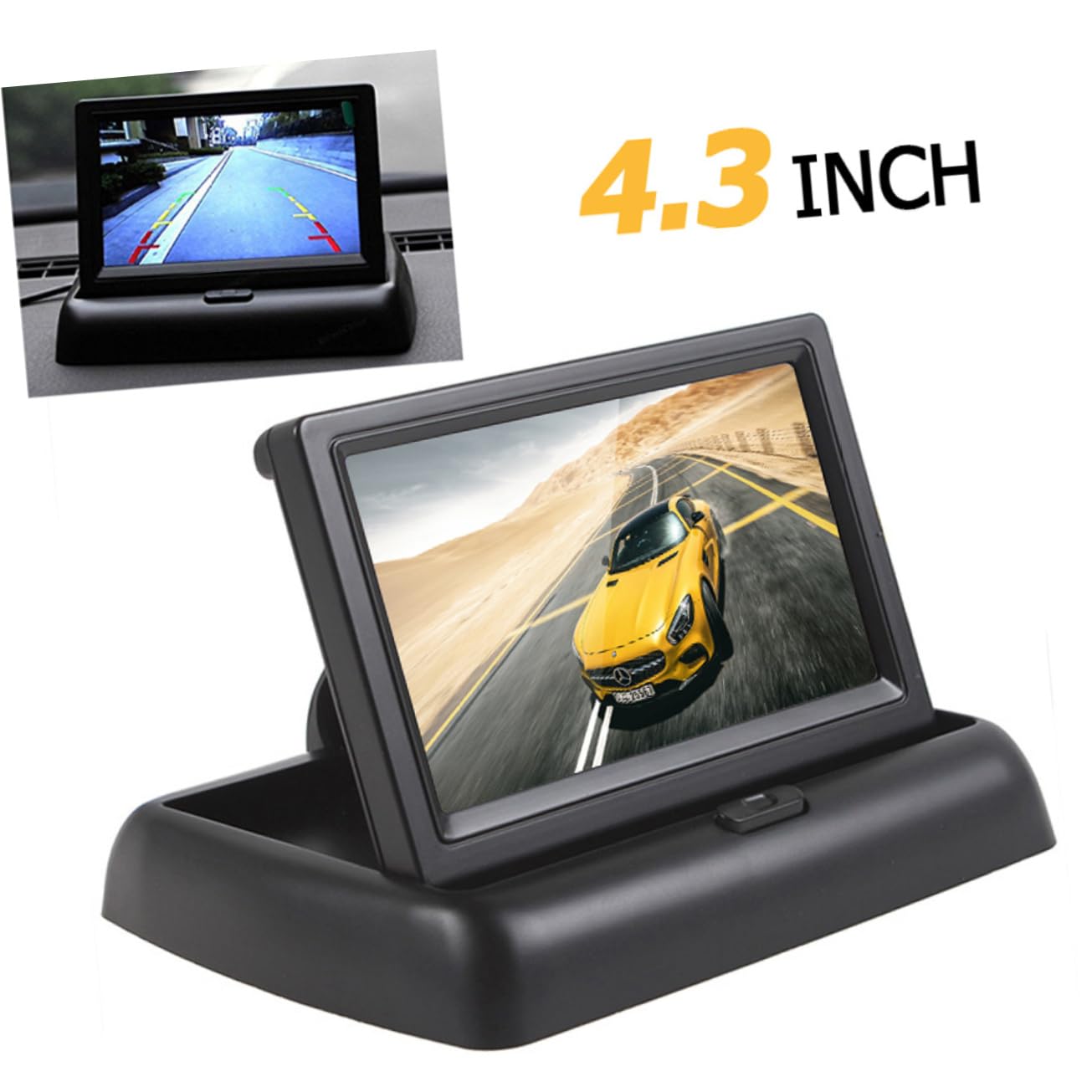 ARTIBETTER 4.3 Inch Digital Car Display Built-in Camera Full Rear View Monitor Simple DIY Fitment for Vehicles 5