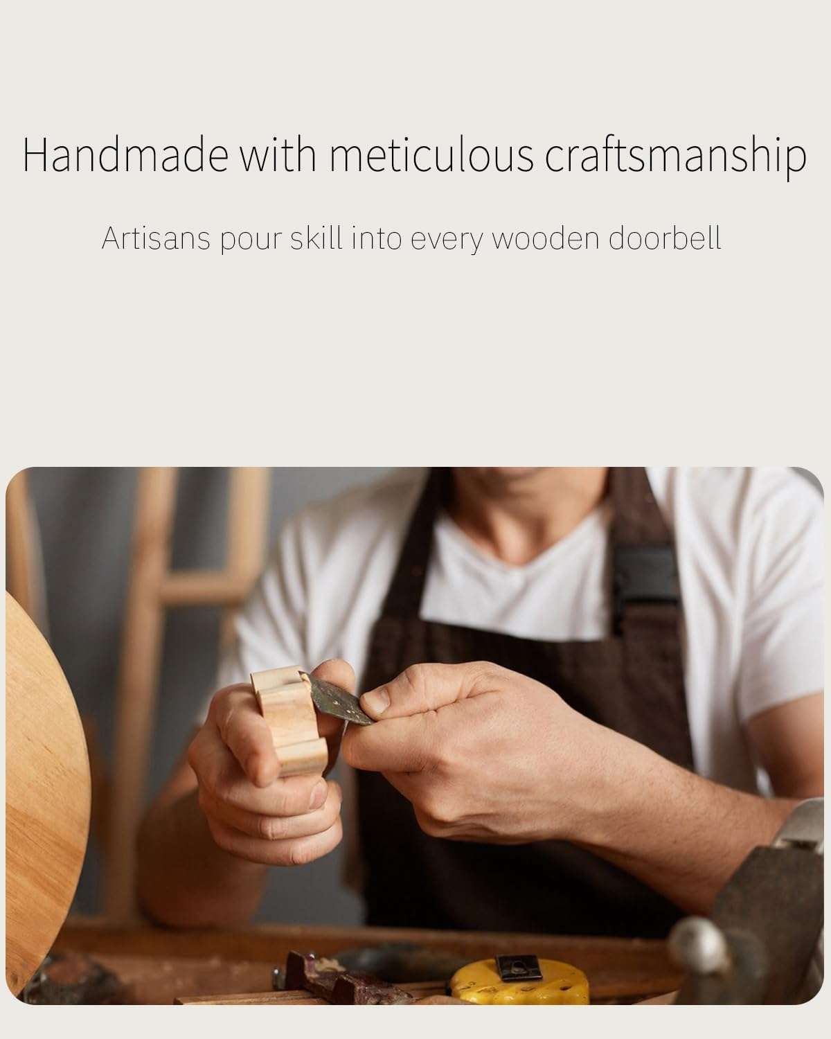 Bhadiyadi Magnetic Shopkeeper’s Bell – Wood & Brass Door Chime for Shop, Porch, Garden, Restaurant, Refrigerator & Home 3