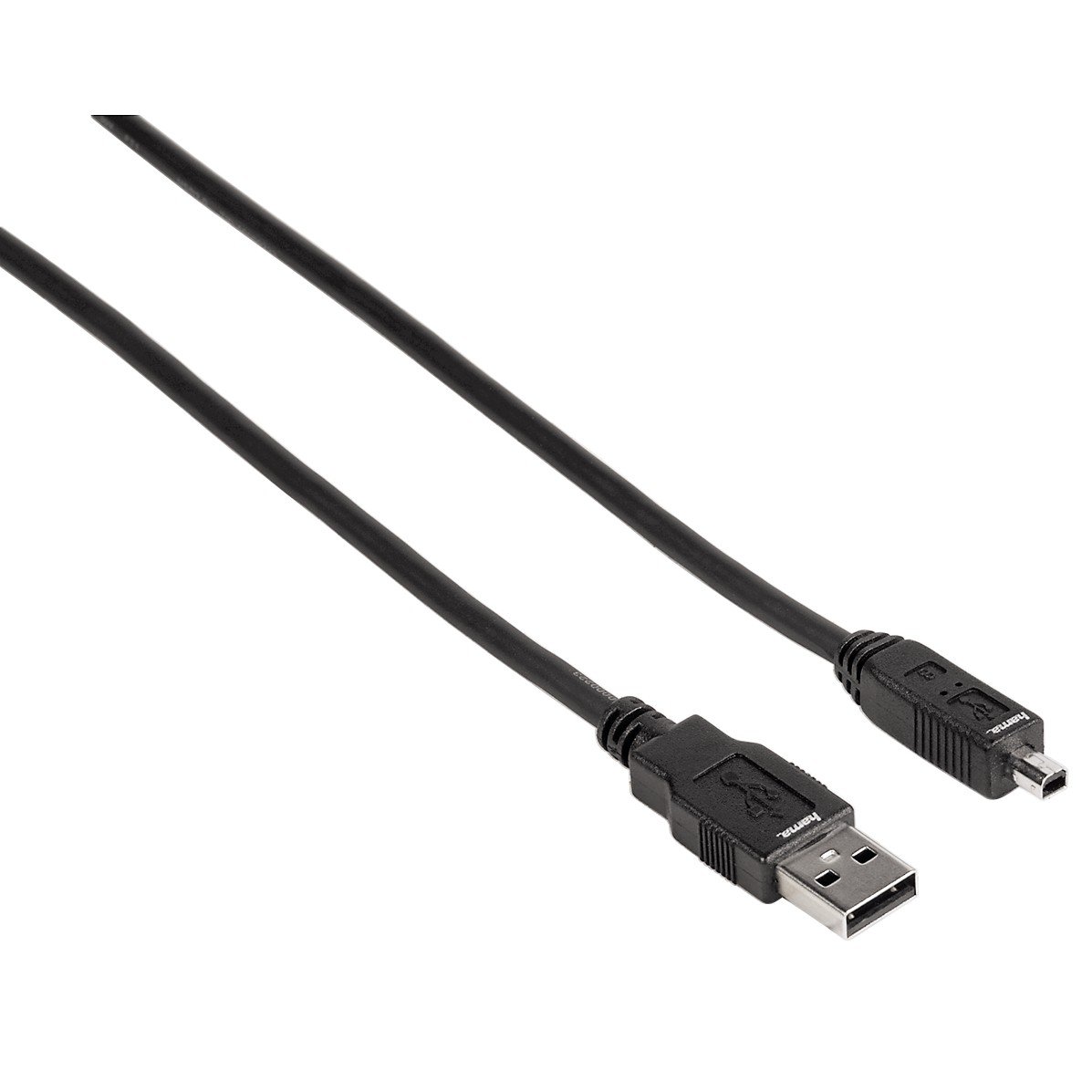 Hama USB 2.0 A-Mini B4 1,8m black USB 2.0 Cable USB-A Plug -, 00074202 (USB 2.0 Cable USB-A Plug - mini USB-B Plug (B4), 1.8 m, 1.8 m, USB A, Mini-USB B, 480 Mbit/s, Black) 1