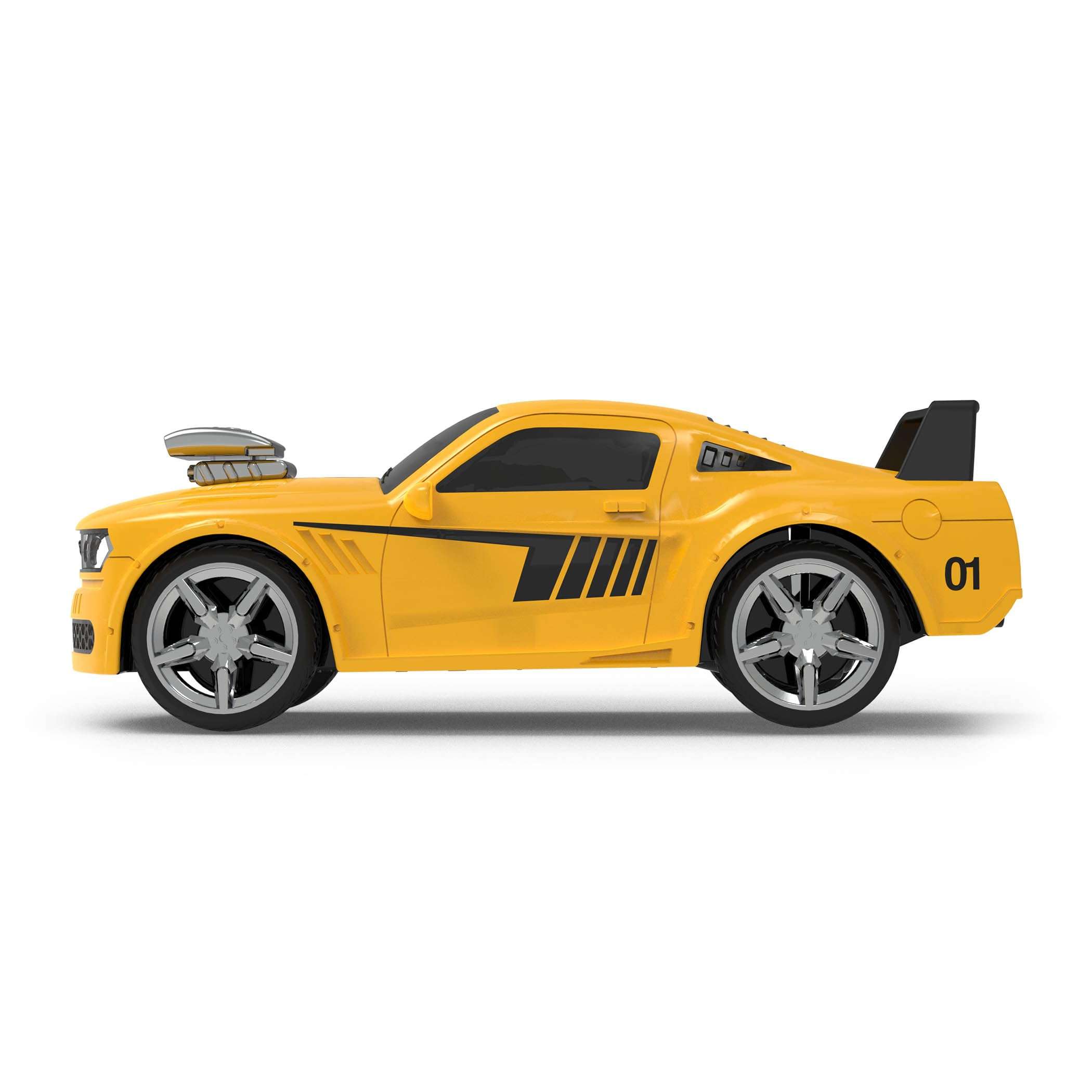 Driven by Battat – DRIVEN By Battat – Toy Race Car – Push & Go Toy Car – Lights and Sounds – Kids 3 Years + – Yellow Sports Car Blitz 5