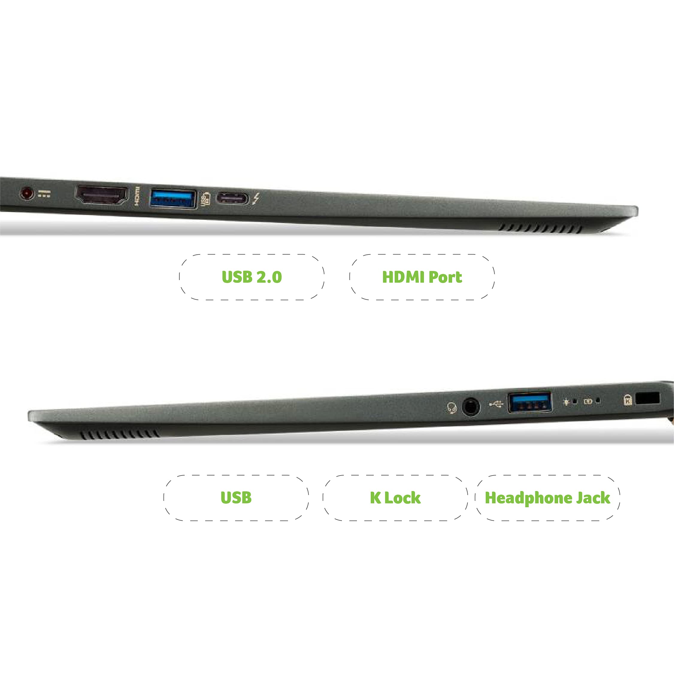 Acer Swift 5 Intel i7 11th Gen 14"(35cm) Ultra Thin and Light EVO Business Laptop (16GB RAM/1TB SSD/ Windows 10 Home/ Full HD IPS Display with Touchscreen, Mist Green, 1.05 kg) SF514-55TA 5