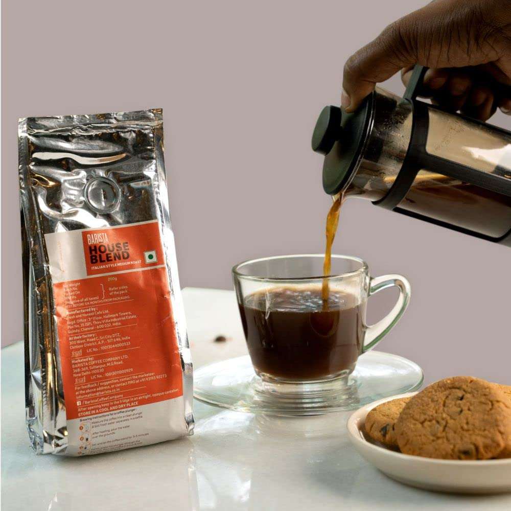 Barista Coffee, House Blend Coffee, Ground Coffee, Medium Roast Coffee Powder, Rich & Smooth Coffee, Diwali Gifts, 200g - Pack of 1 4