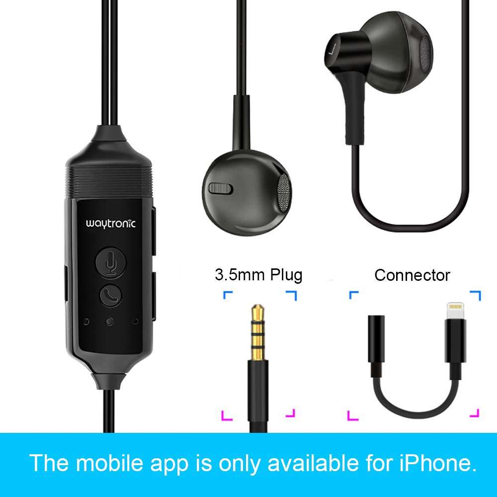 Cell Phone Call Recorder Earphone for iPhone Cellular Calls Skype Facebook Messenger Whatsapp Voice Call Recording (with Connector) 4