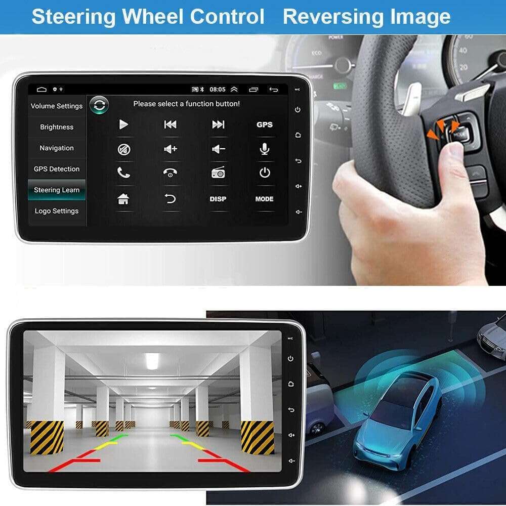 EWLSAC Android 13.0 Car Stereo Double Din for Subaru Forester 2002-2008 9 Inch HD Touch Screen Car Audio Multimedia Receiver with Carplay Android Auto GPS Radio Navigation Bluetooth Camera(2G+32G) 5