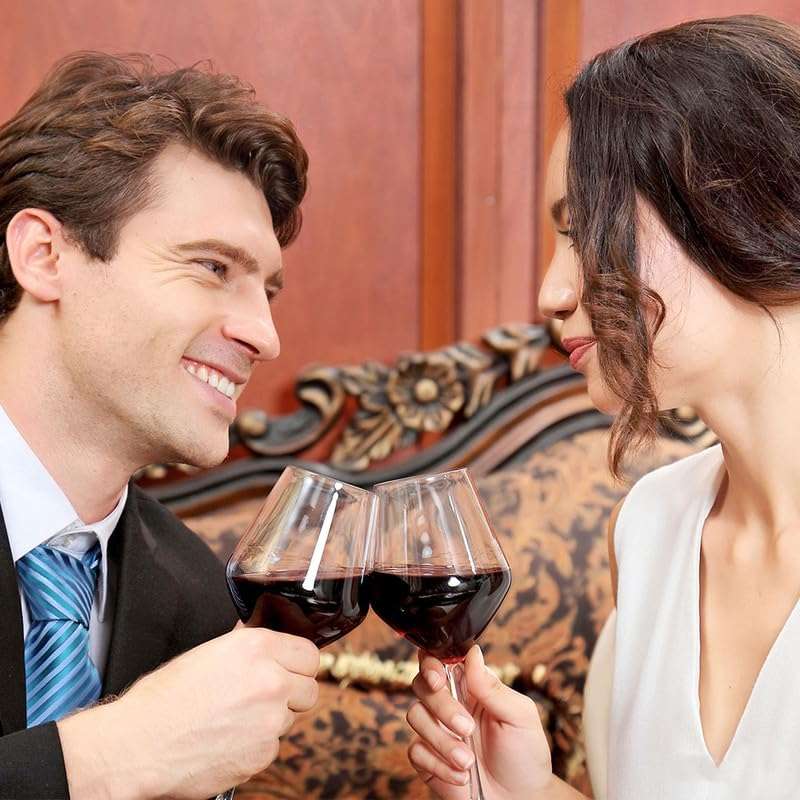 MICHLEY Floating Wine Glasses for The Pool,Unbreakable Plastic Wine Glasses Goblets 100% Tritan,New Home Essentials,Bordeaux Glass,15 oz,Set of 6 5