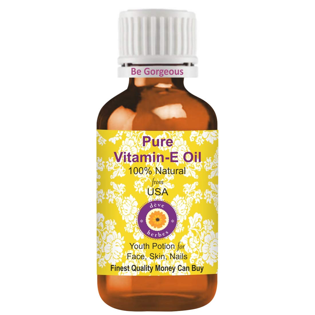 Dev Herbes Pure Vitamin E Oil Natural Therapeutic Grade 15ml (0.50 Ounce)