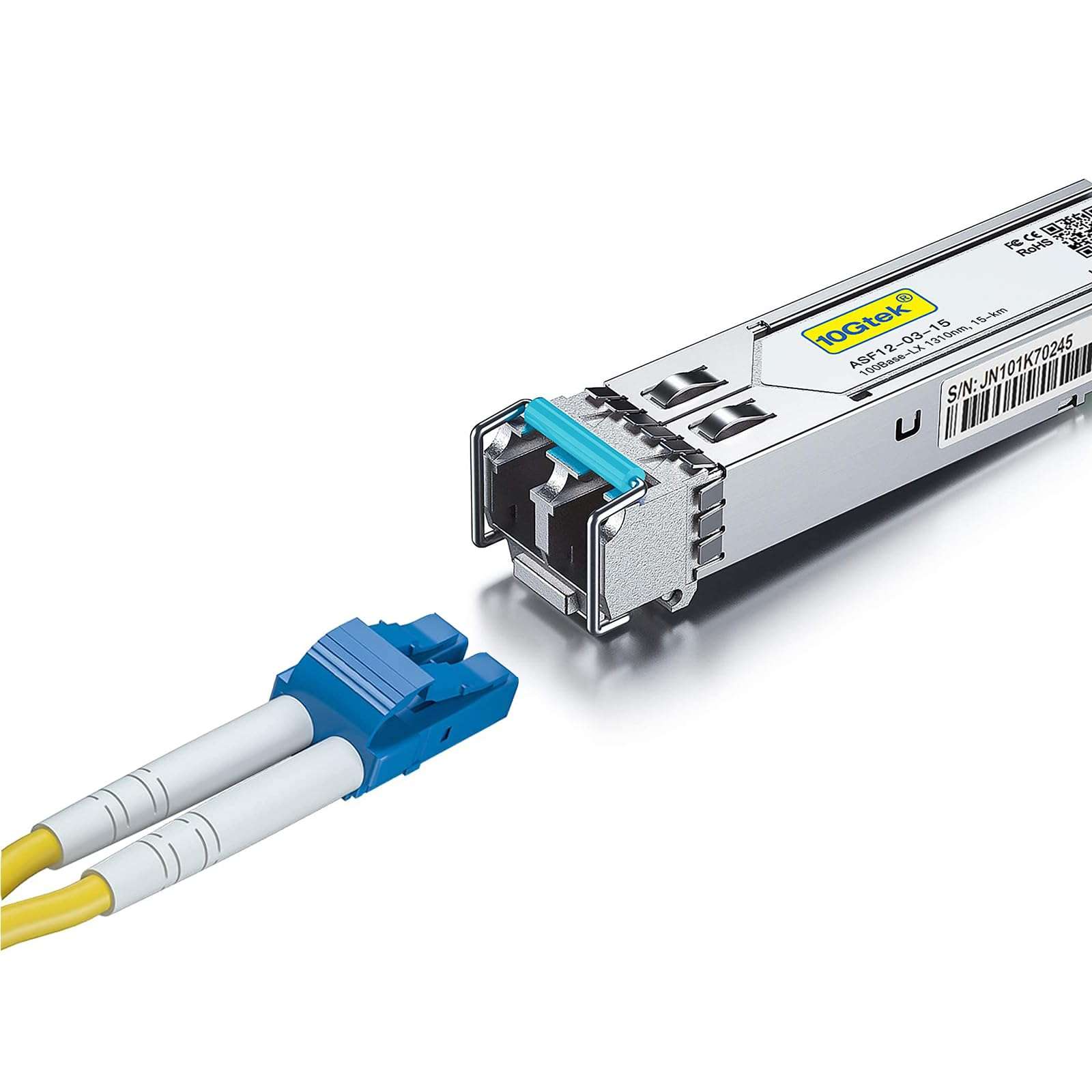 100Base-LX SFP Transceiver & 1-Pack of 1-Meter Fiber Patch Cable - LC to LC OS2 1