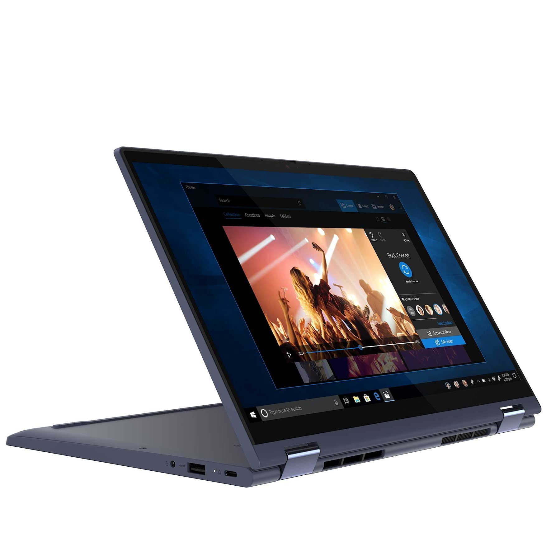 Lenovo Yoga 6 AMD Ryzen 7 5700U 13.3" (33.782cm) FHD IPS 2-in-1 Convertible Touchscreen Laptop (16GB/1TB SSD/Windows 10/MS Office/Backlit Keyboard/Fingerprint Reader/Abyss Blue/1.31Kg), 82ND004GIN 1