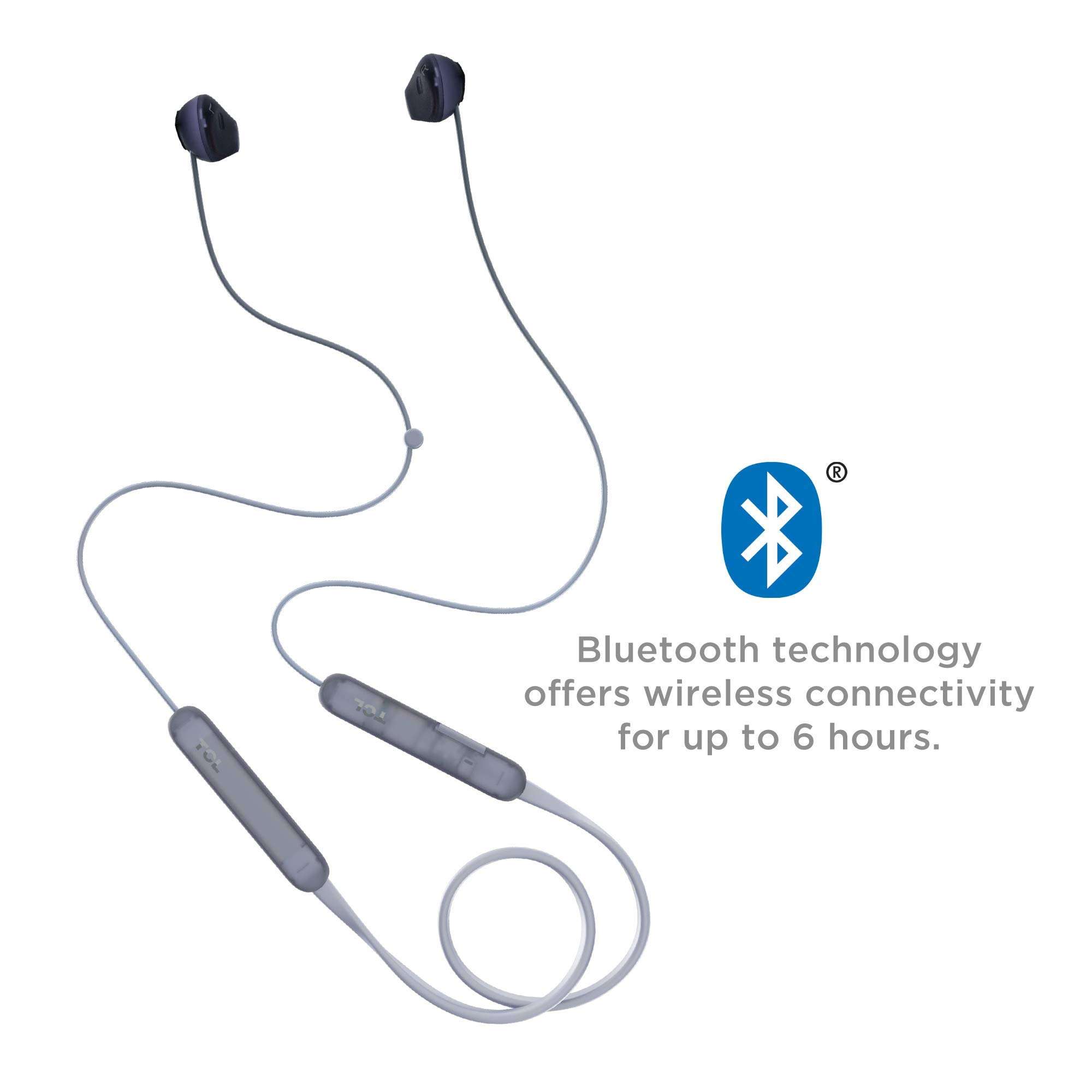 TCL SOCL200BT Wireless Earbuds Bluetooth Headphones with 12.2mm Speaker Drivers for Rich Bass and Clear Sound, Built-in Mic - Phantom Black, One Size 2