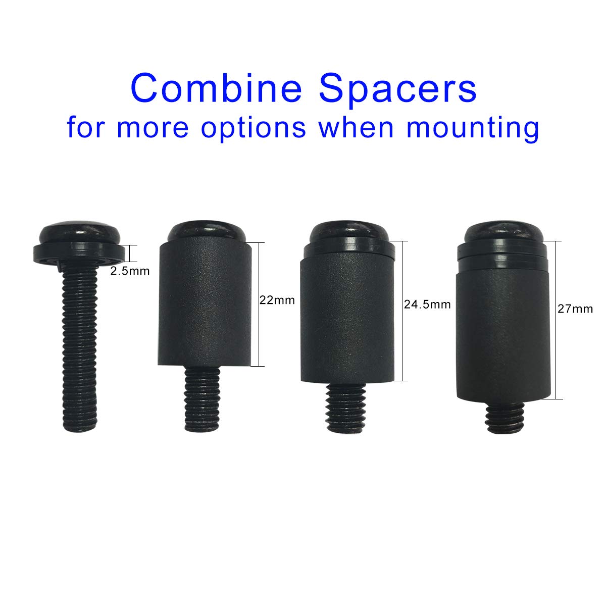 Suptek Universal TV Mounting Hardware Kit - Fits Most TVs, Includes M4, M5, M6 and M8 Screws, Washers, Spacers and Anchors for Mounting up to 80 Inches, Bundle 6