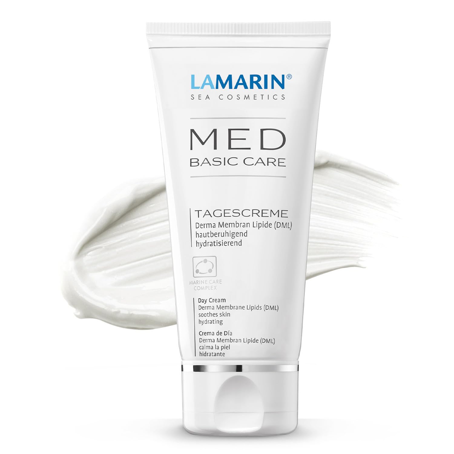 LAMARIN Med Basic Care Day Cream with Sea Salt | 1.7oz Tube | soothes skin, strengthens the skin's protective barrier, hydrating, provides against moisture loss