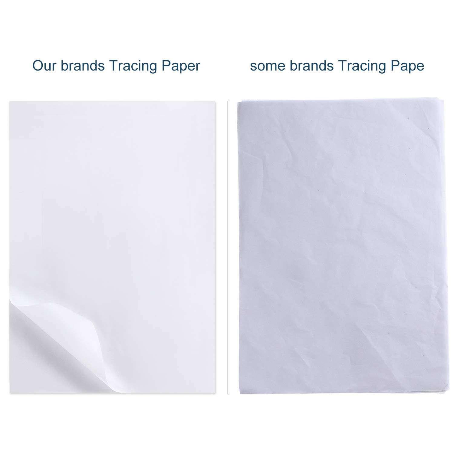 200 Sheets Tracing Paper 8.5 x 11 inches Artists Tracing Paper White Trace Translucent Clear Carbon for Pencil Sketching Printing Drawing Animation 4