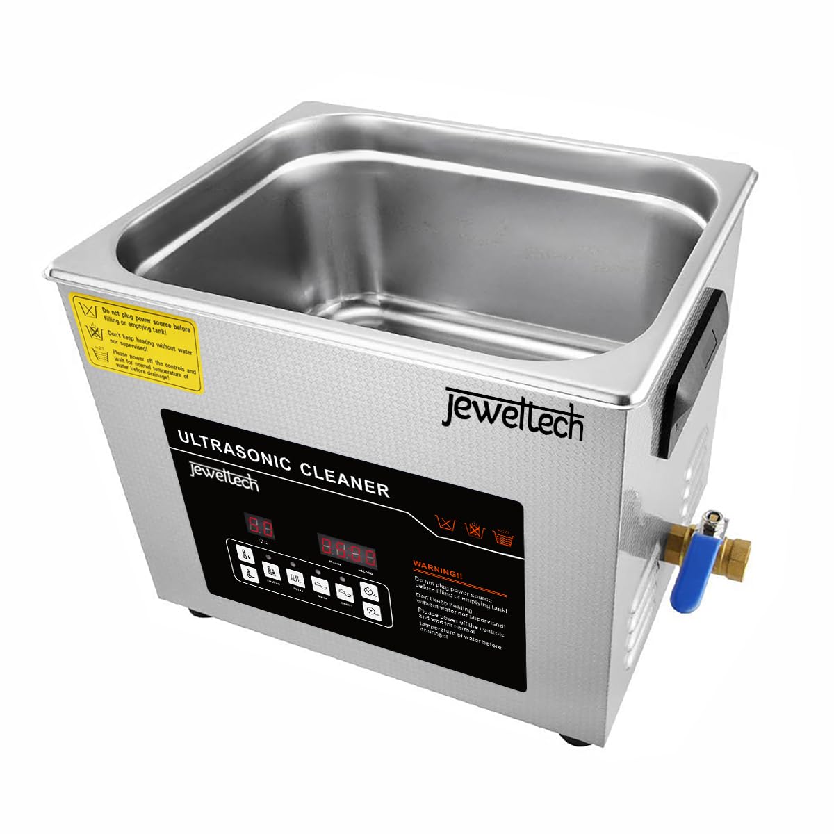 JEWELTECH Digital Pro+ Ultrasonic Cleaner Machine, 2L Capacity, Professional Grade, 42000kHz, Digital Timer and Heater, for Jewelry, Dental Tools, Optical Instruments, Lab Equipment (10L) 3