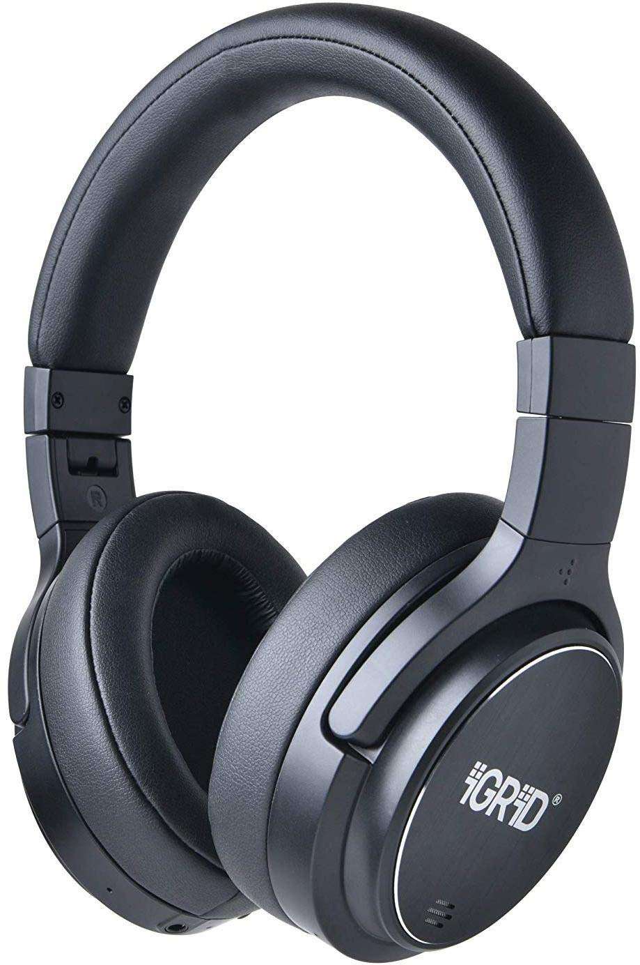 iGRiD Wireless Hush Active Noise Cancelling Over-Ear Bluetooth Headphones, 40 Hrs Play time, Deep Bass, Comfortable Ear Cushions 1