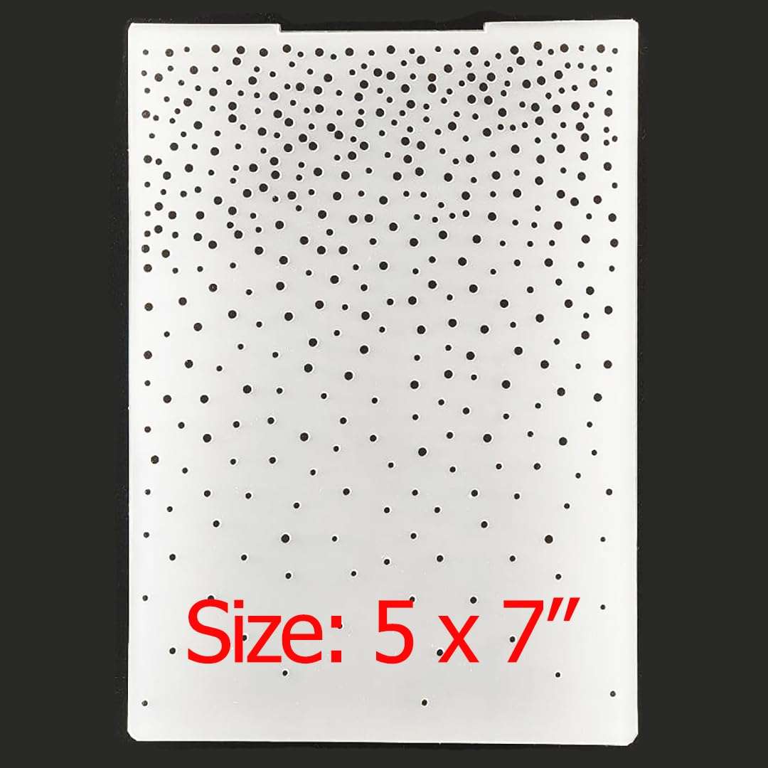 DDOUJOY Merry Christmas Snowfall Snowflake Dots Background Plastic Embossing Folders for Card Making Scrapbooking and Other Paper Crafts 3100902 3