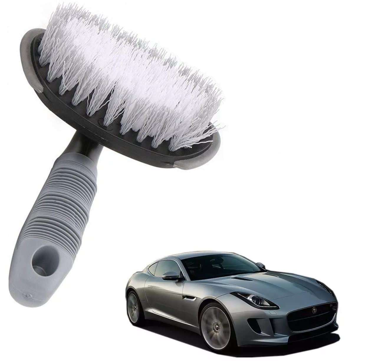 Auto Addict Wheel Tire Scrub Brush Hub Clean Wash Useful Brush Car Washing Cleaning Tool for Jaguar F-Type 1