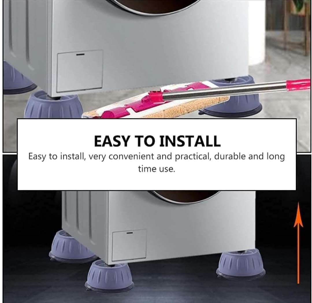 EASTASIF Anti Vibration Stand Suitable for Air Cooler, Refrigerator, Washing Machine, Water Cooler Material Plastic, Rubber (12 cm x 10 cm) 6