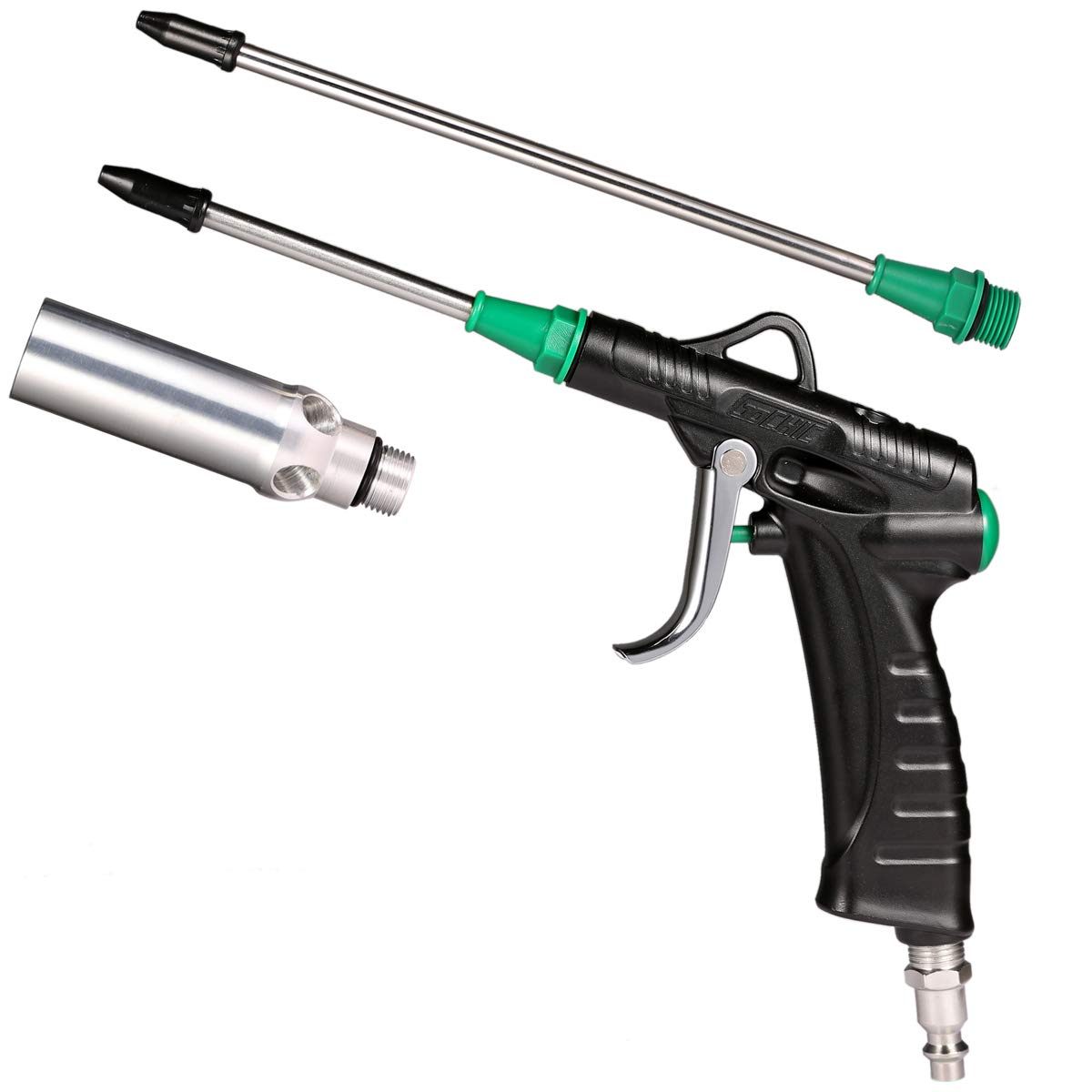 Valianto Air Blow Gun with 4.8”,8.5” Extended Nozzle and Large Flow Vacuum Nozzle, High Flow Air Nozzle Blower Gun kit for Compressor, Clean Handy Tool,Industrial Air Blow Gun,Quick Connect