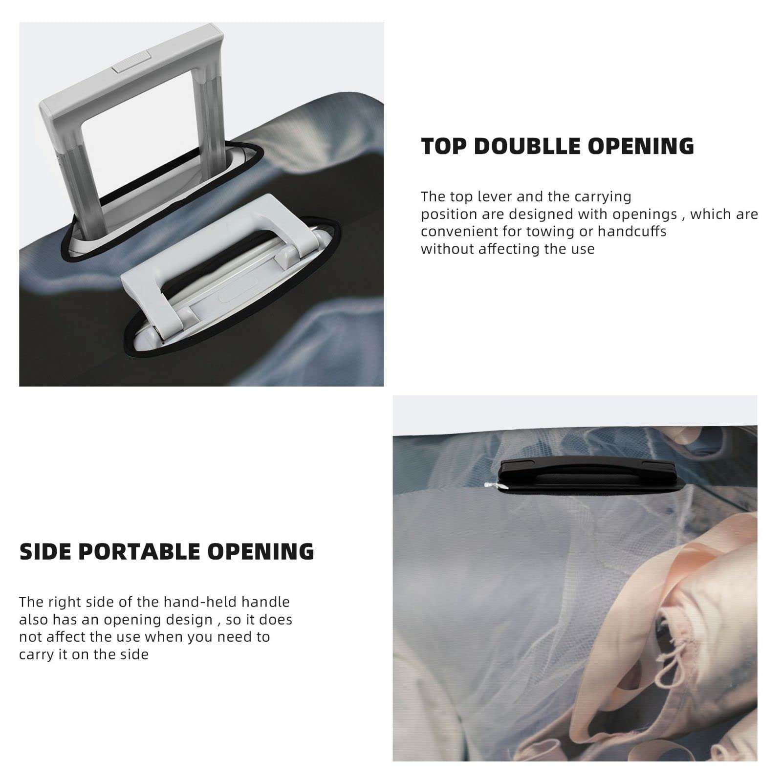 Ballet Shoe Print Travel Luggage Cover Elastic Suitcase Trolley Protector Cover For(22-28in) Luggage,Rolling Luggage Protective Cover Case For Travel(Customizable) 5