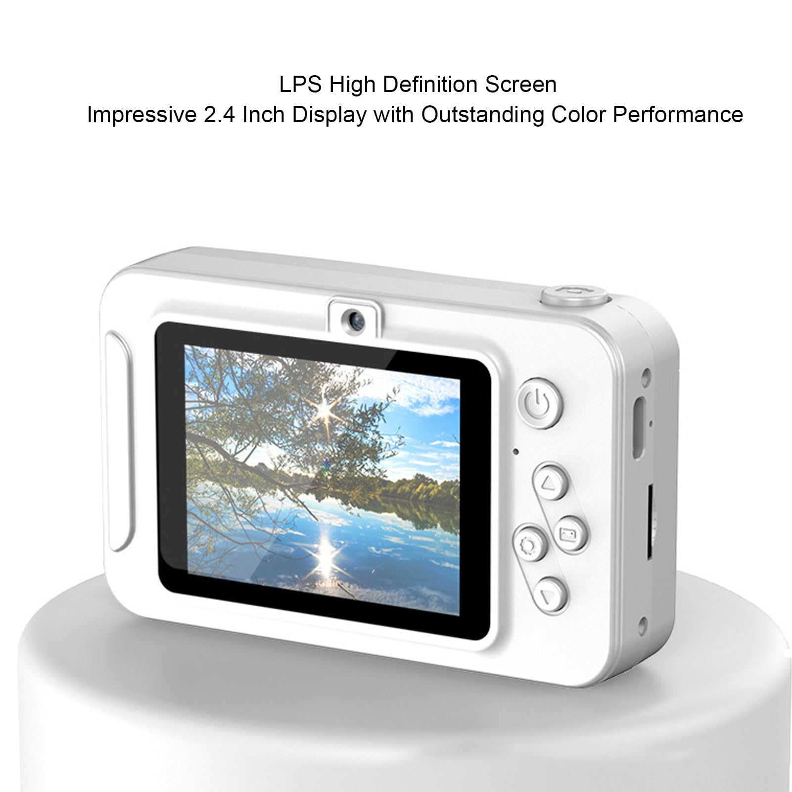 Digital Camera, 40MP 1080P Vlogging Camera with Lanyard, Anti Shake 4K HD Auto Focus Support 32GB Card Selfie Portable YouTube Compact Point Shoot Camera (White) 5