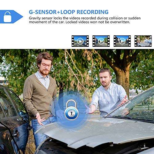 Backup Camera 10 inch Mirror Dash Cam Dual Lens Front Rear Dash Camera 1080P Full Touch Screen Video Streaming Mirror Loop Recording, Parking Monitor, Night Vision, Waterproof Rear Camera 4