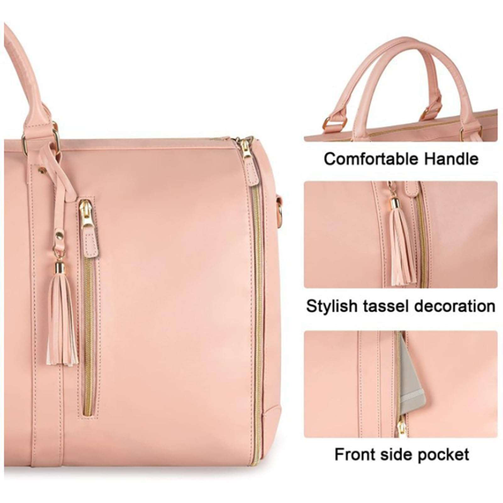 PU Folding Suit Storage Bag Large Capacity Hand Luggage Bag Multifunction Travel Bag For Women Man Shoulder Organizers 6