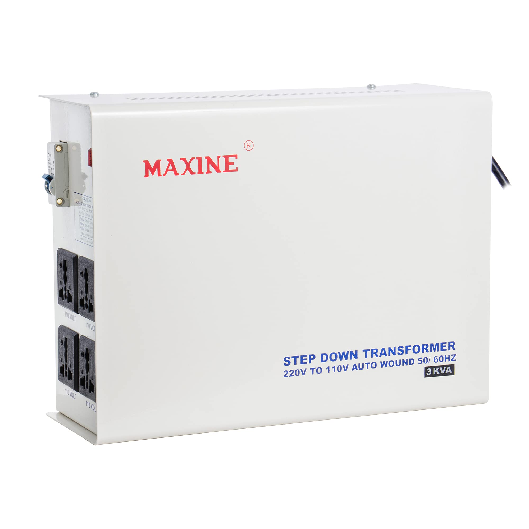 Maxine Voltage Convertor, 220V to 110V 3000 W , Transformer 3 Kva 1