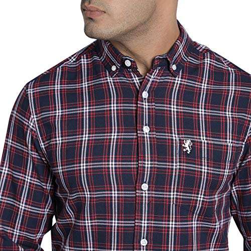 Red Tape Men's Checkered Regular Fit Shirt (RFS0168A_Red M) 5