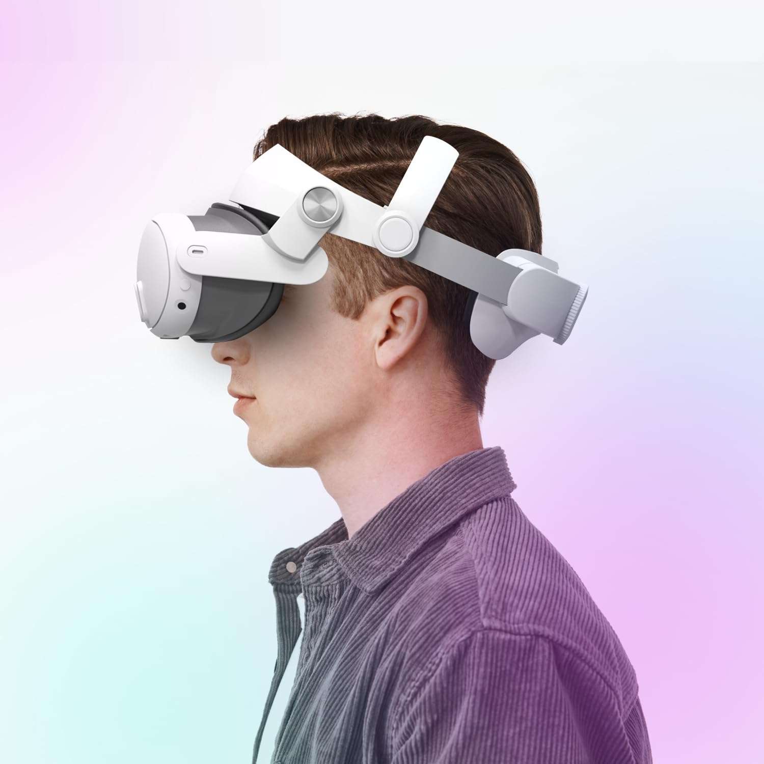 Comfort VR Headset Strap for Meta Quest 3 and Quest 3S Head Strap Accessories - Lightweight Comfort Head Strap for Long Sessions - Soft PU Leather Cushion 6