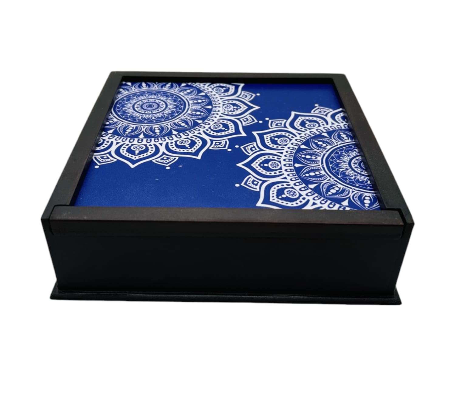 Angira handicrafts wooden Dry fruit box Multipurpose 4 Section Handcrafted Large Size Square Dry Fruit Box for Diwali Gift, Food Storage, Spice Box AHS-WBOXX02 5
