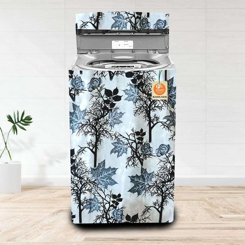 KANUSHI Industries® Microwave/Oven Top Cover + 1 Pc Top Load Fully Automatic Washing Machine Cover + 1 Pc Fridge/Refrigerator Top Cover(MICRO+FRI+W.M-FULLY-BLACK-SHUB) 5