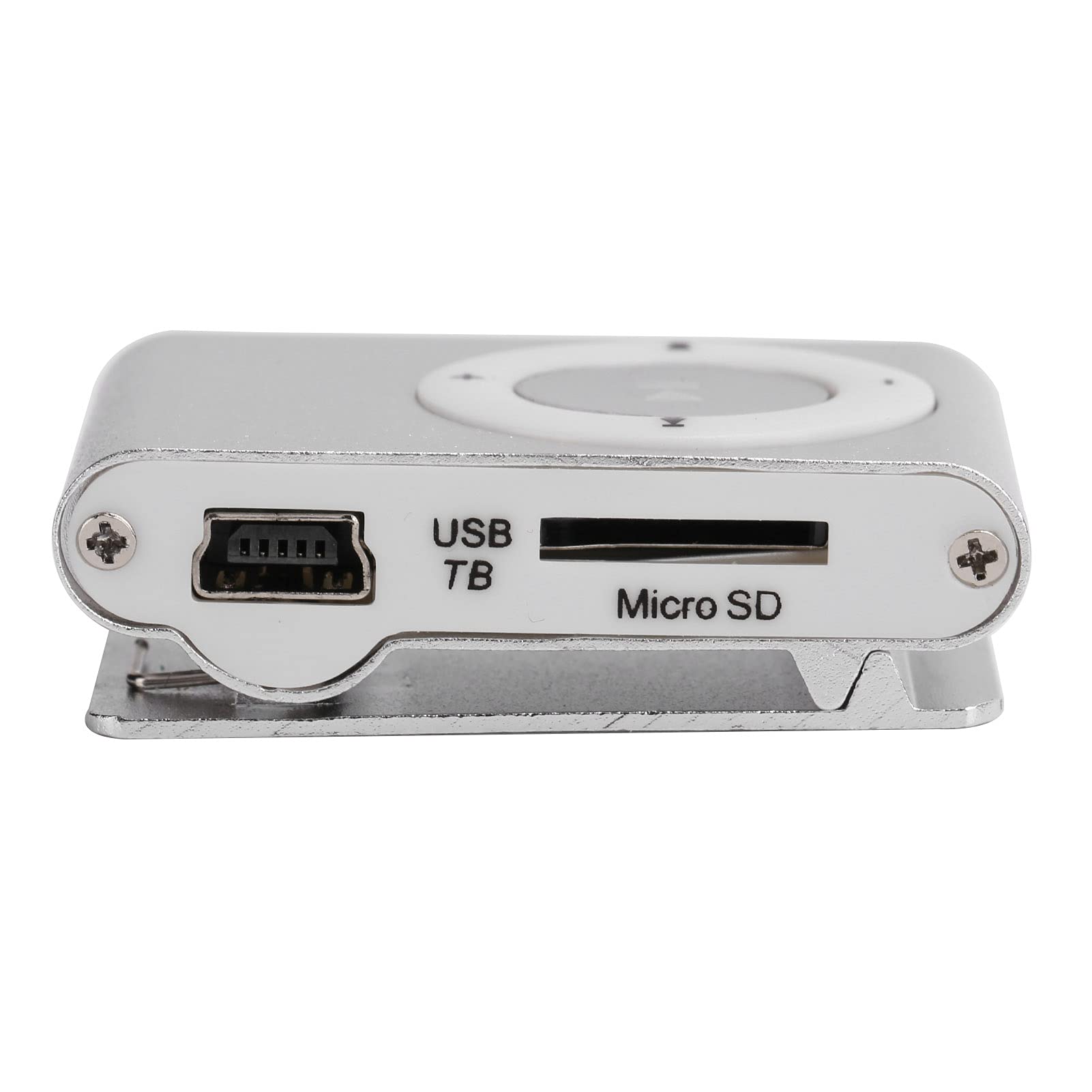 TRIDEO Mini MP3 Player, Portable Digital Music Media Player, with Back Clip|Player with Earphone and USB Cable| Support Memory Card (Silver)_SA10 SD Card Not Included 3