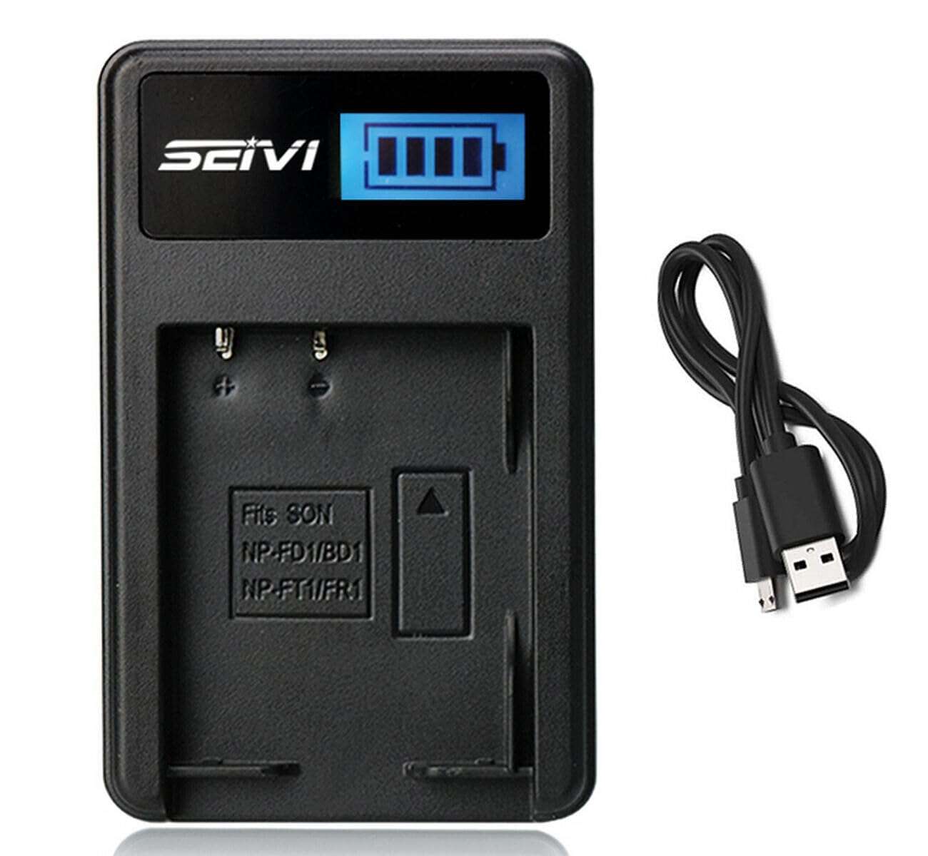Battery Charger for Sony Cyber-Shot DSC-T200, DSC-T300, DSC-T500 Digital Camera 1