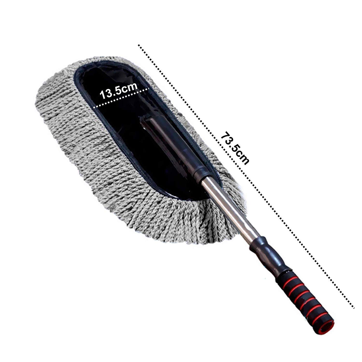 AUTONEST Microfiber Flexible Car Cleaning Duster Car Wash Dust Wax Mop Car Washing Brush (Grey) for Hyundai Verna Fluidic 5