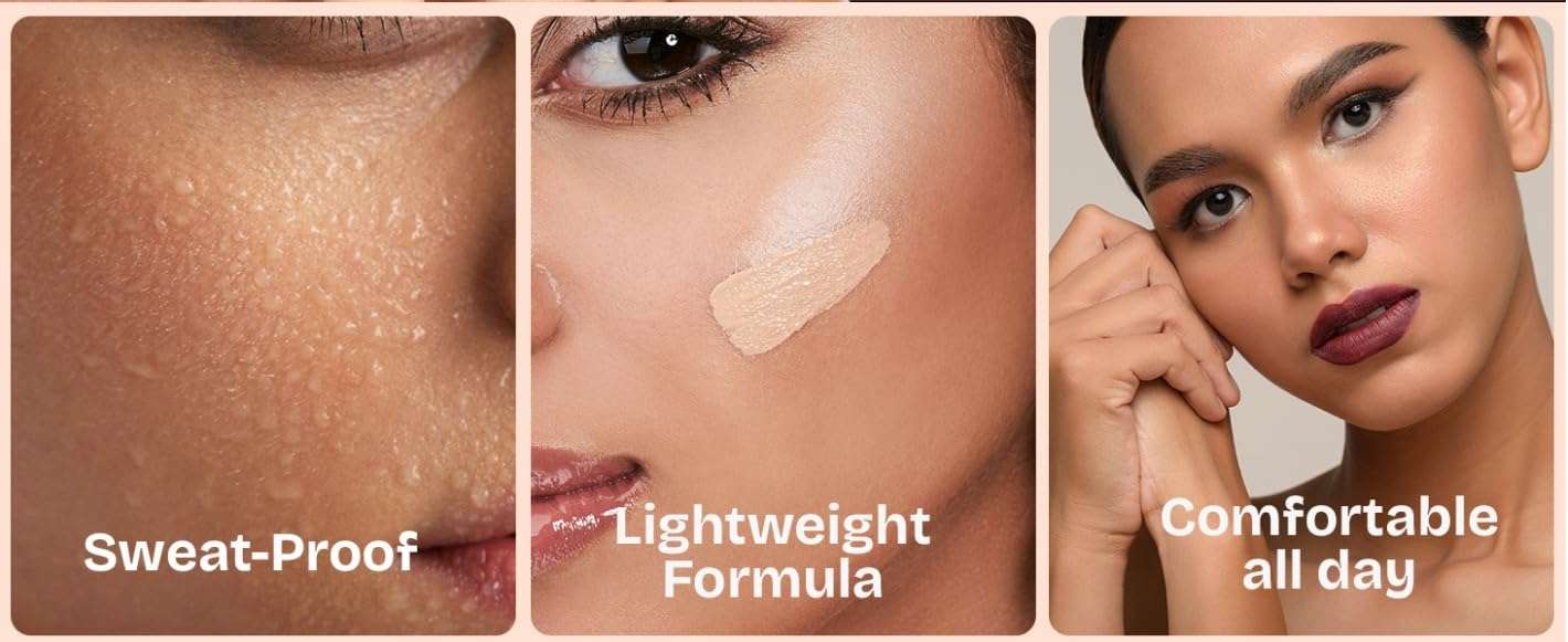 Cutie Beauty High Performance Foundation | Water-Resistant | Medium to Buildable Coverage | Lightweight | Easy to Blend | Full Coverage Foundation | Matte finish - Shade (Natural, 30 ml) 4