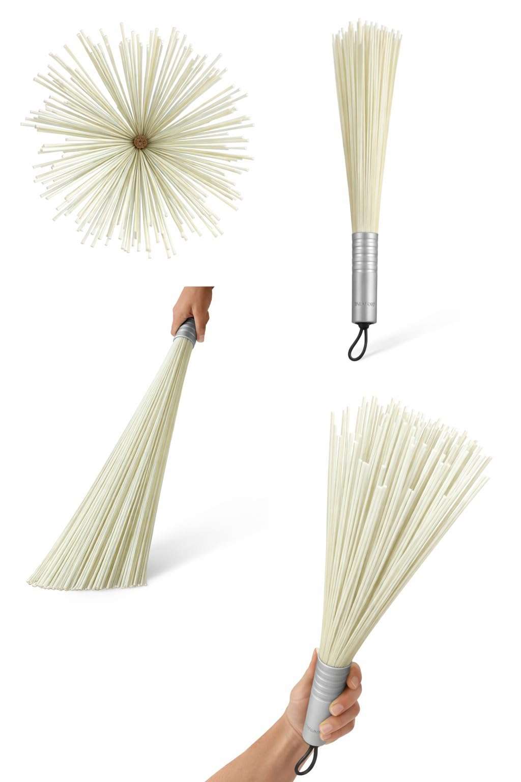 Plastic Broom for Bathroom Cleanings & Home Floor Cleaning| Hard Bristle Broom for Scrubbing in Bathroom Wet and Dry Floor Cleaning Fiber Broom Hard Bristle Plastic (Pack of 1) 6