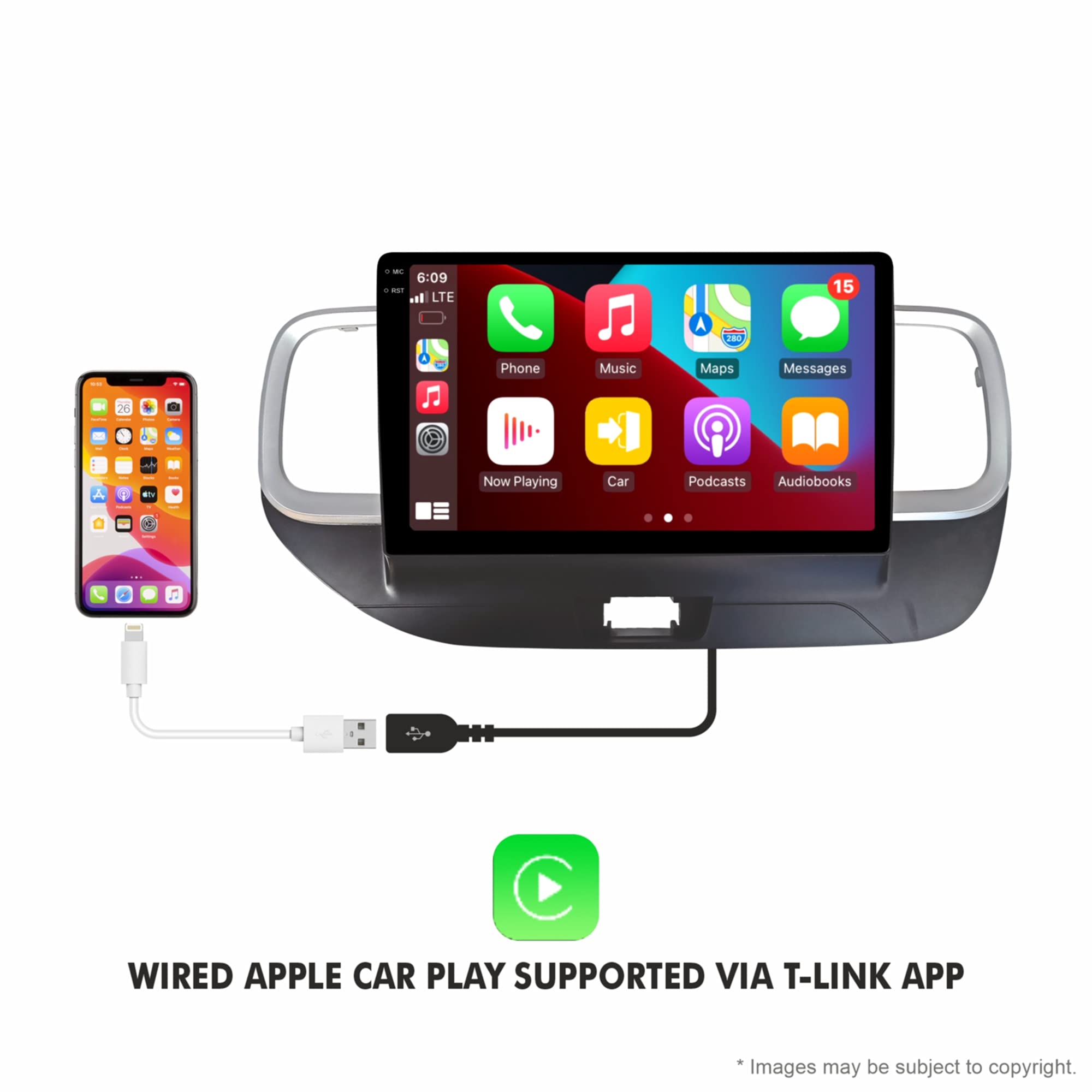 Mega Audio 10 Inches Newly Launch Advanced Android 10 System for Hyundai Venue with 2GB/32GB RAM & ROM with Wireless Apple Carplay and Android Auto 3