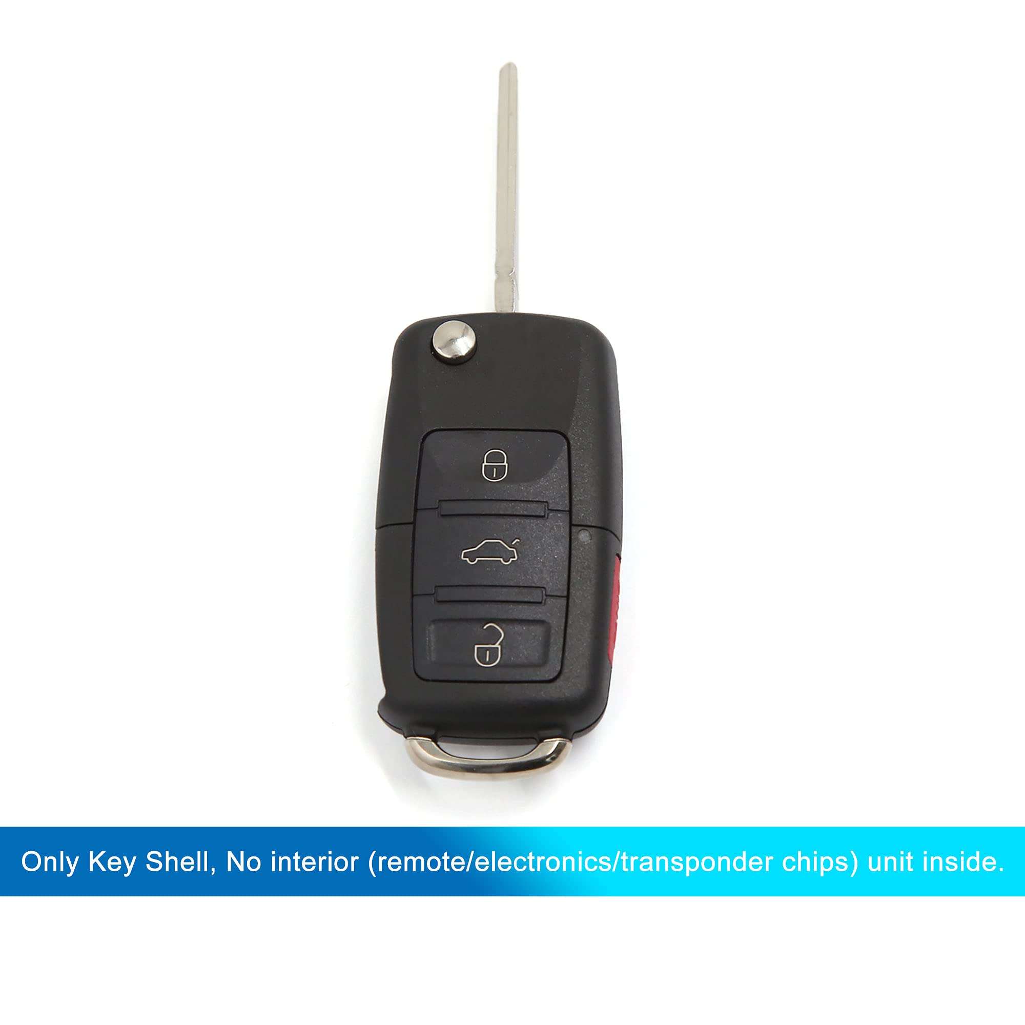 uxcell Car Replacement Key Fob Shell Case for VW Passat Jetta Golf Rabbit GTI MK4 MK5 3 Key Button Black 4