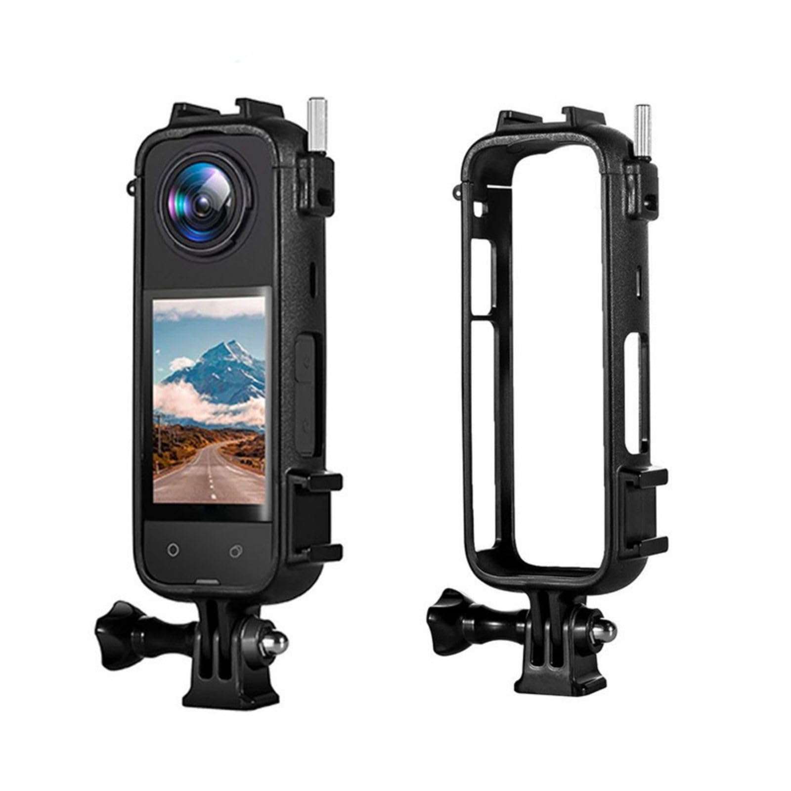 Generic Frame Cage for Insta360 X4, Durable Housing Cage with 1/4 Threaded Hole and Dual Cold Shoe Mount, Lightweight Protective Frame for Insta360 X4 6