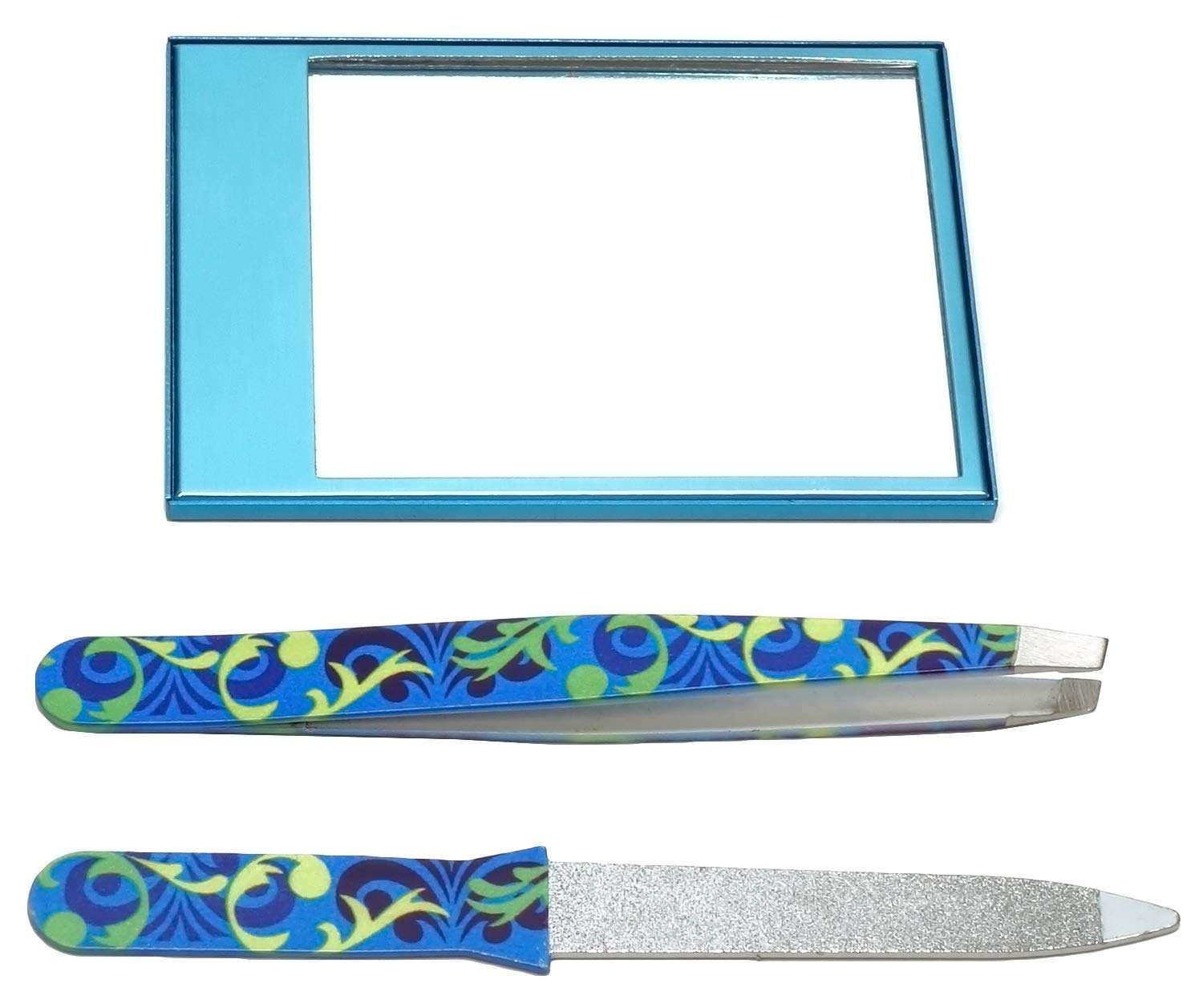 Vanity Care Beautymate Nail File, Tweezers & Mirror Set 5