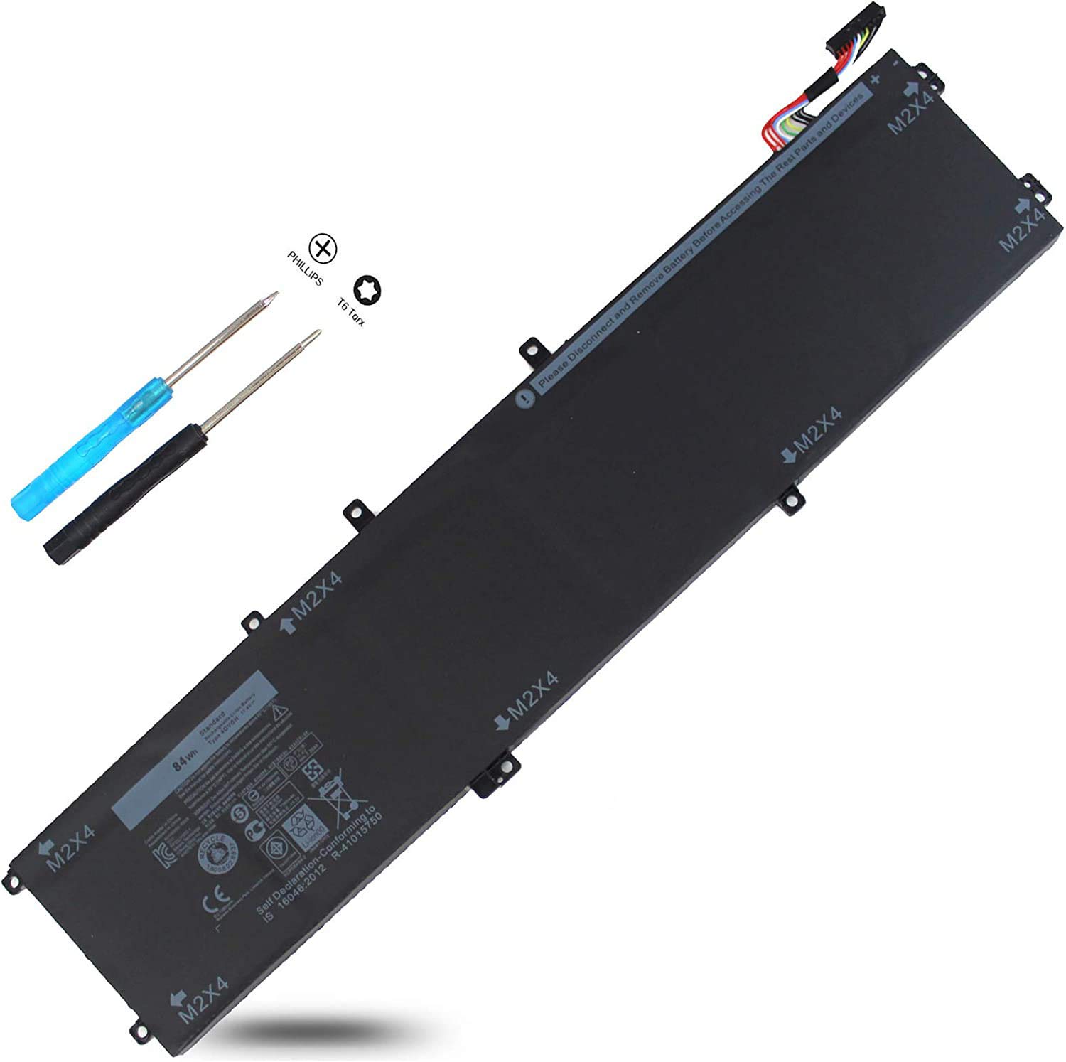 XPS 15 9550 4GVGH 1P6KD 84Wh 11.4V Battery Compatible with Dell XPS 15 9550 XPS9550,Precision 5510 Mobile Workstation,T453X 0T453X 04GVGH 01P6KD P56F P56F001 451-BBUX 15-9550-D1828T Replacement 1