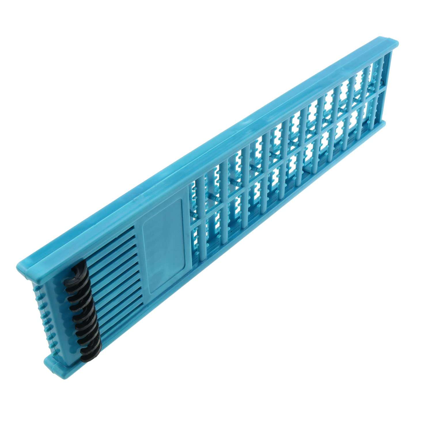 LUORNG Fishing Hook Holder 2pcs 6x27cm Blue and Green Fishing Snelled Hook Holder Plastic Double Side Spring Hooks Storage Catch Holder for Snelled Rigs Holder Lead Tray Jigs Board 5